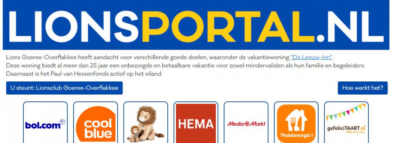 Koop online via lionsportal.nl en steun onze goede doelen